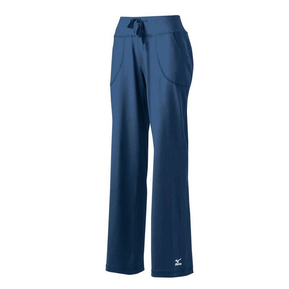 Pantalones Mizuno Straight Long Mujer Azul Marino Baratas JGTR-56802